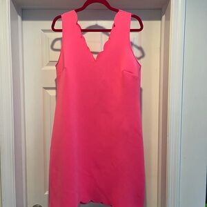 Lilly Pulitzer Vibrant Pink stretch Scalloped Mini Dress. Like new!